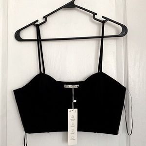 Zara crop top bra